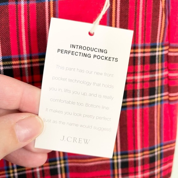 J.Crew Womens Plaid Stewart Tartan Wool Blend High Rise Cameron Pants Size 0 NWT - Picture 10 of 11